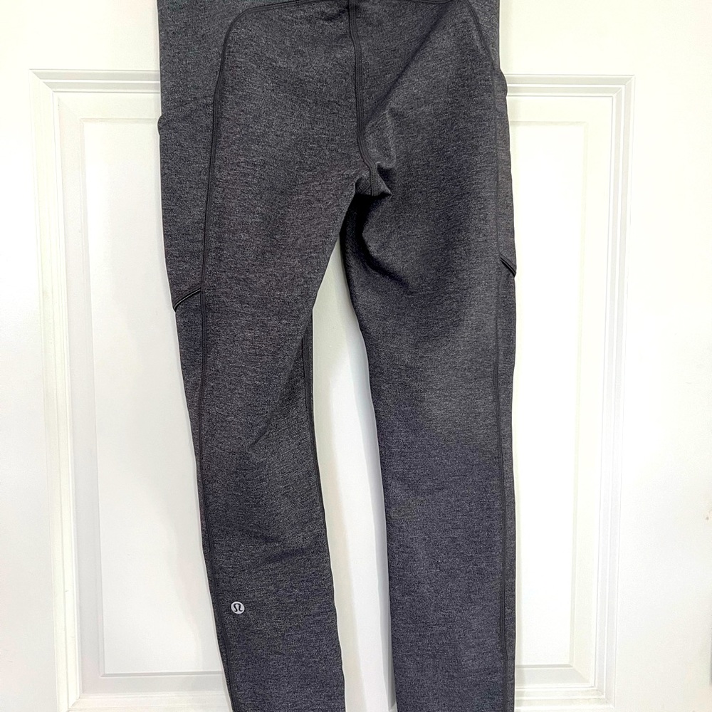 Gray Lululemon speed up tights size 4